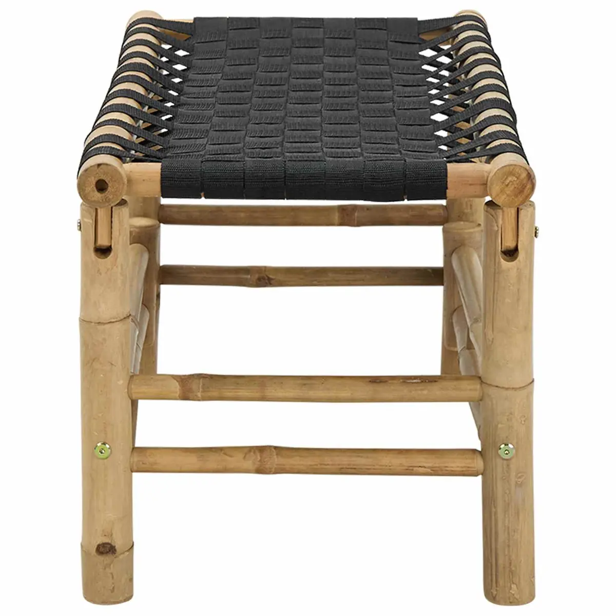 Bamboo Garden Bench 80 x 38 x 40 cm Rectangular Outdoor Indoor Seating Brown