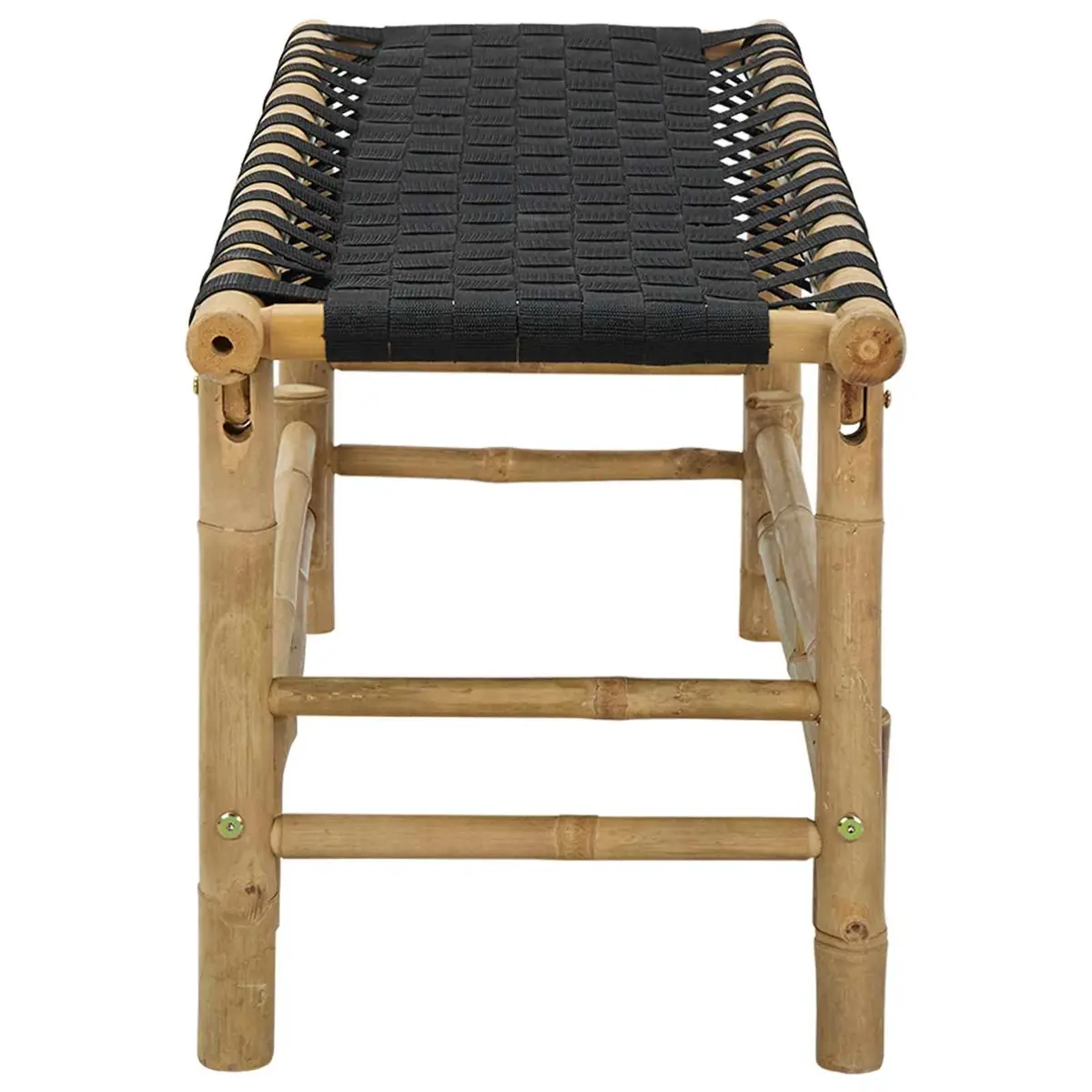 Garden Bench 110x38x40cm Bamboo Rectangular Outdoor Indoor Seating Patio