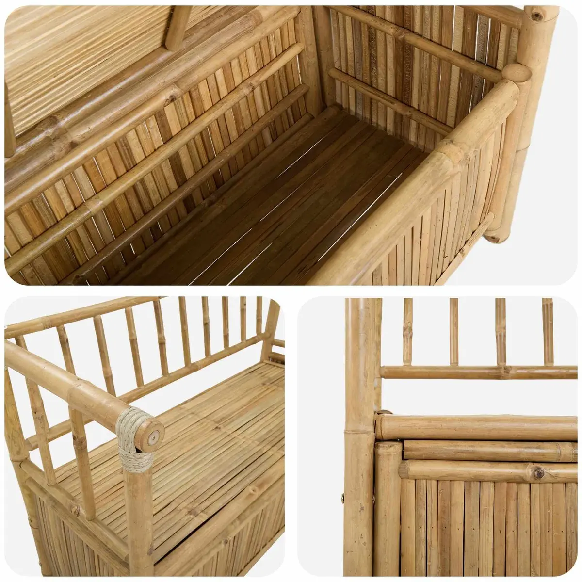 Garden Storage Bench Outdoor Seating Patio Furniture with Storage Compartment