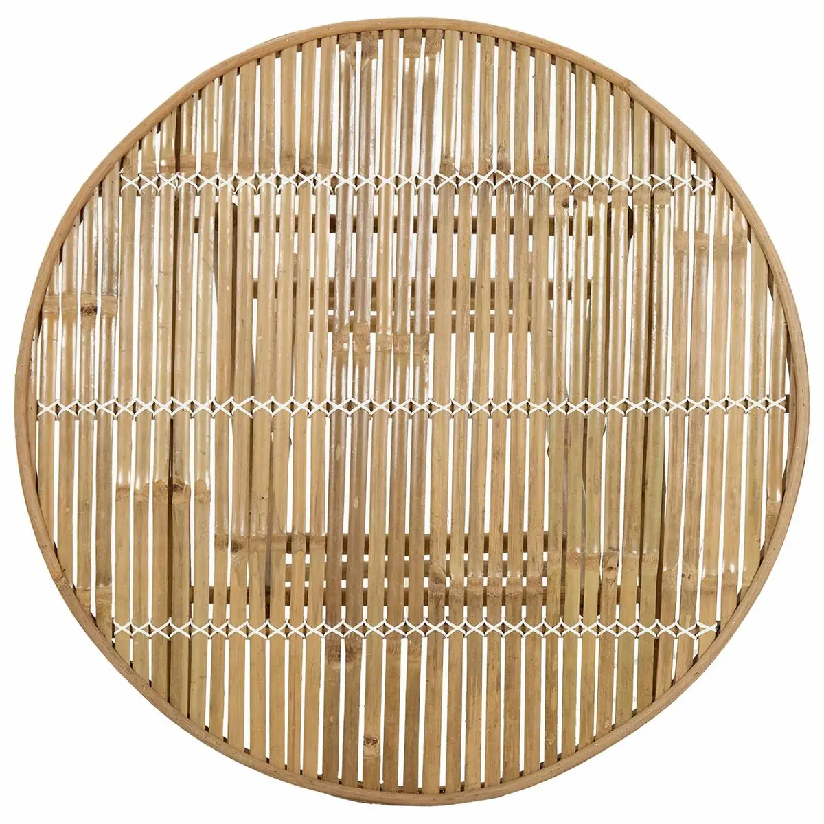 Bamboo Garden Table Indoor Outdoor Foldable Natural Brown 80x70cm