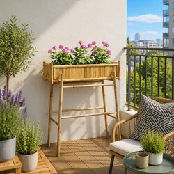 Bamboo Garden Planter with Holder - Specs and Features