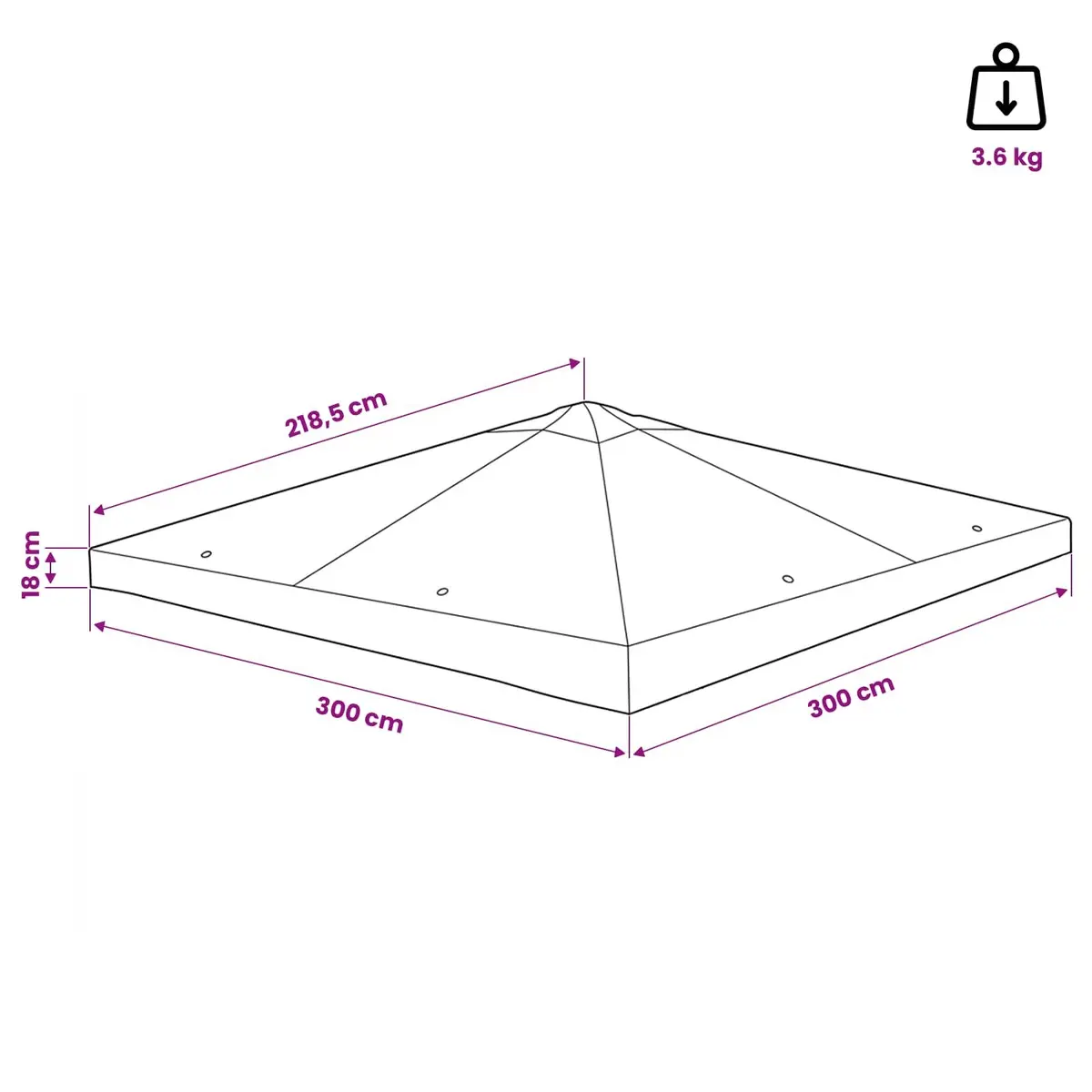Gazebo Cover Outdoor Patio 300x300cm Taupe Waterproof Collapsible
