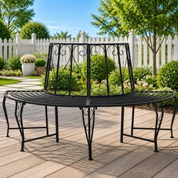 Tree Bench Specifications: Four-Seater Steel Half-Round
