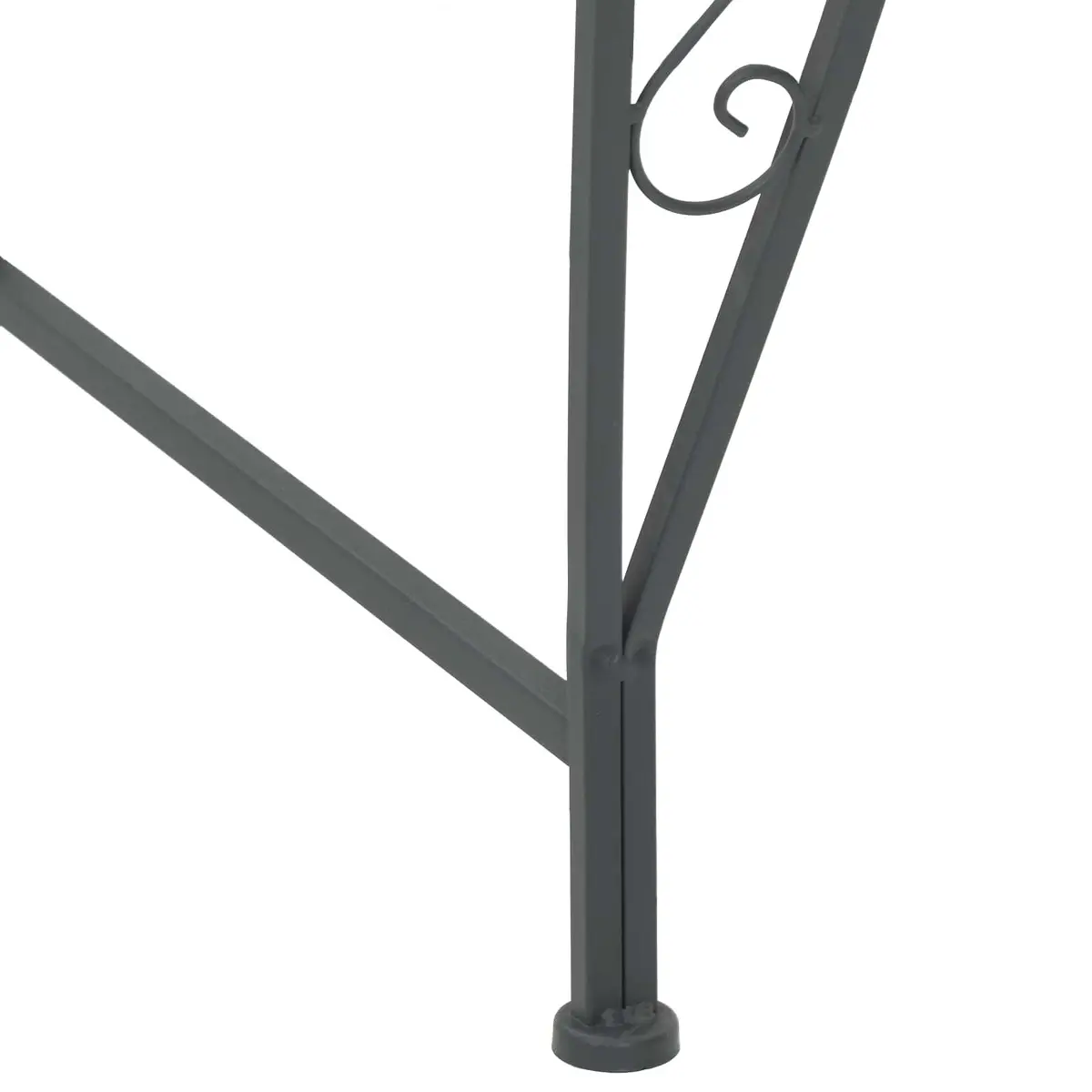 Round Tree Bench Outdoor Seating 160cm Steel Grey 8 Seater