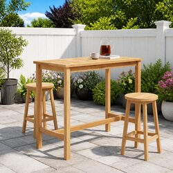 Outdoor Bar Table: 110 x 60 x 105 cm, Solid Teak