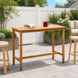 Outdoor Bar Table Specifications: Solid Teak Wood