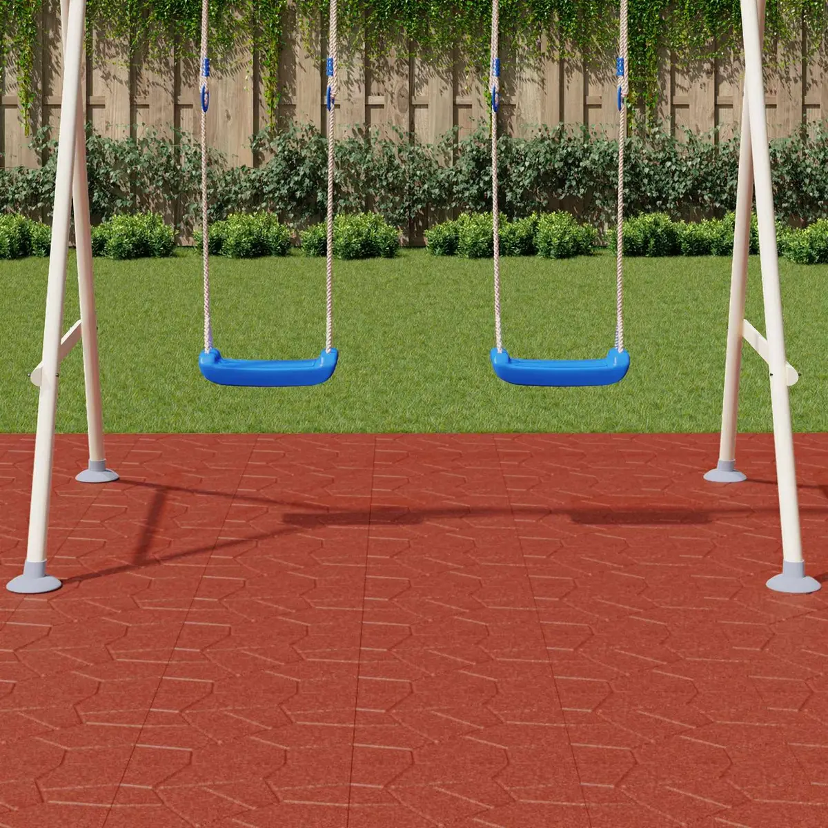 Stepping Stone Outdoor Garden Pathway 40.5cm Red 6 Piece