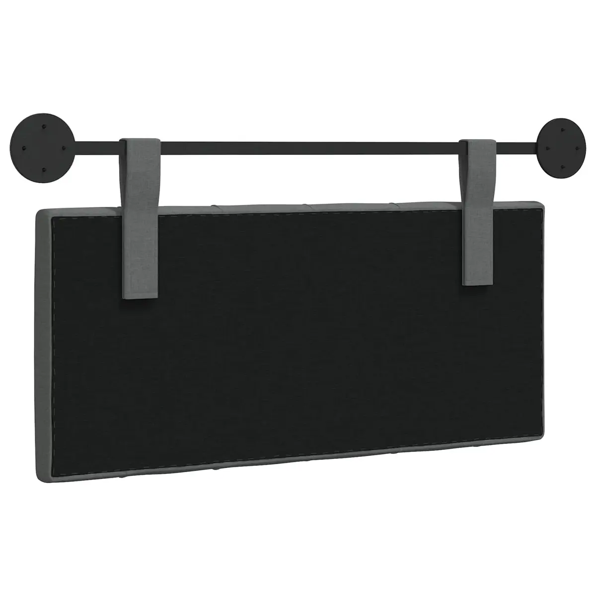 Hanging Headboard Wall-Mounted Bedroom Furniture Grey Fabric Upholstered
