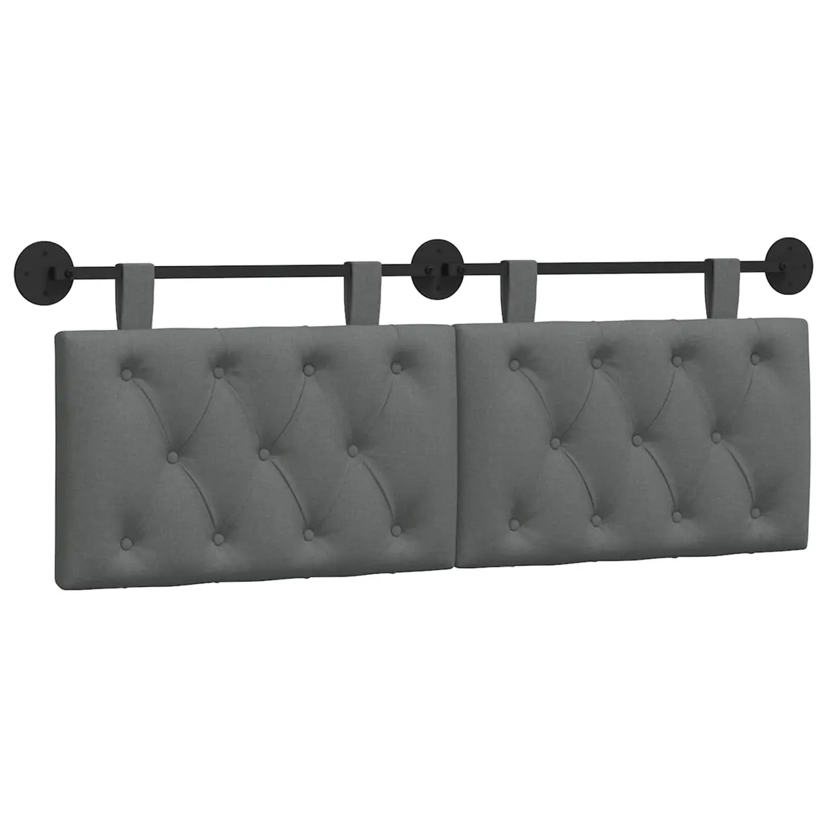 Hanging Headboard Wall-Mounted Bedroom Living Room Home Furniture Grey Fabric