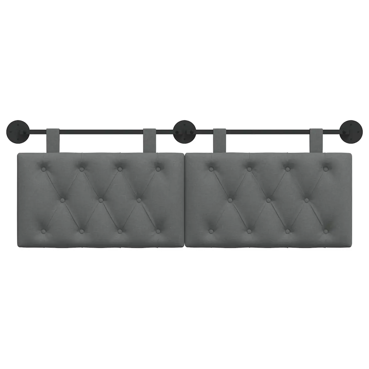 Hanging Headboard Wall-Mounted Bedroom Living Room Home Furniture Grey Fabric