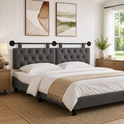 Specifications of the Grey Fabric Wall-Mounted Headboard