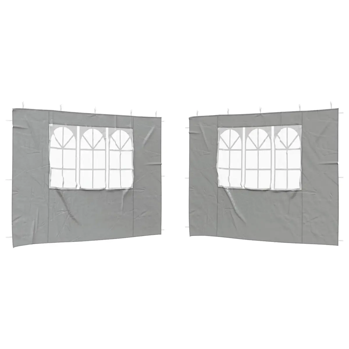 Party Tent Sidewall Outdoor Garden 300 x 195 cm Grey 2 Pieces