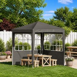 Party Tent Sidewall Set 200 x 195 cm, Steel & PE, 2 pcs