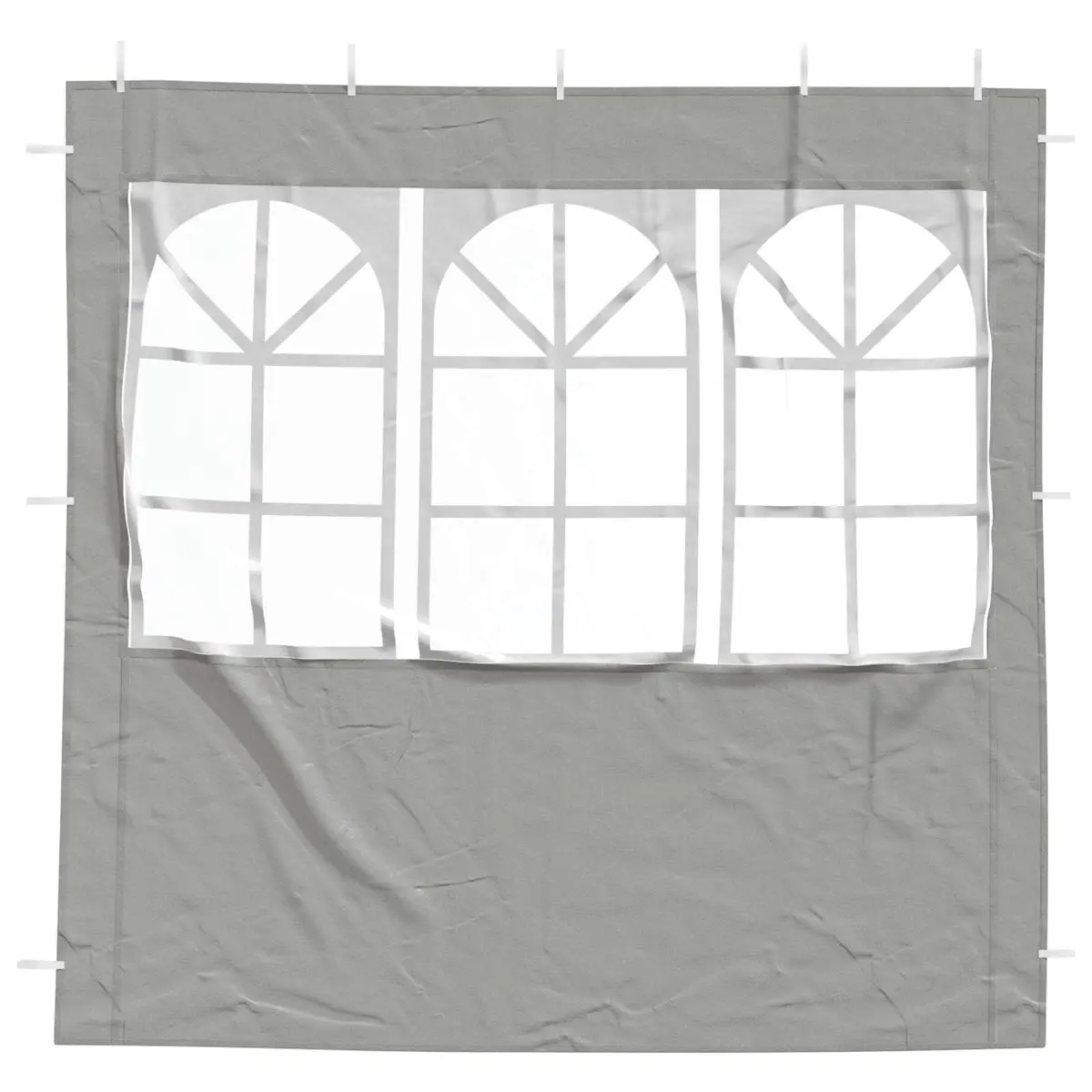 Party Tent Sidewall Outdoor 200 x 195 cm Grey PE Steel Panels 2 Piece