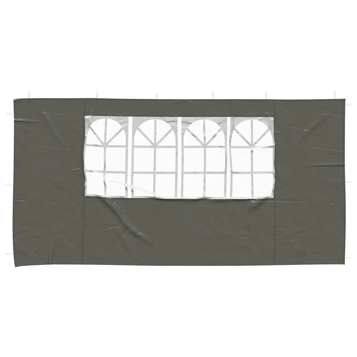 Party Tent Sidewall for Outdoor Use 400 x 195 cm Anthracite with Window 2 Piece