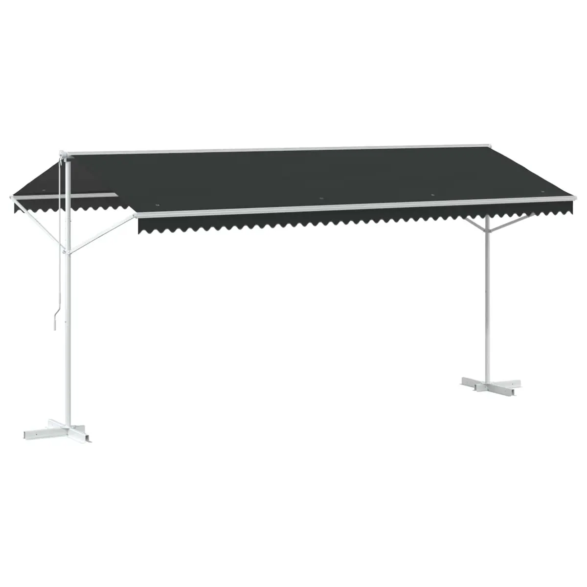 Free Standing Awning Outdoor Patio Garden Shade 5 x 3 m Anthracite Hand Crank