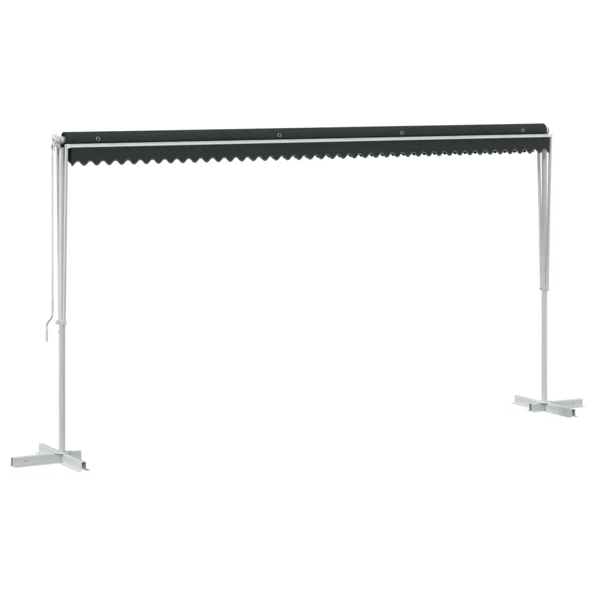 Free Standing Awning Outdoor Patio Garden Shade 5 x 3 m Anthracite Hand Crank