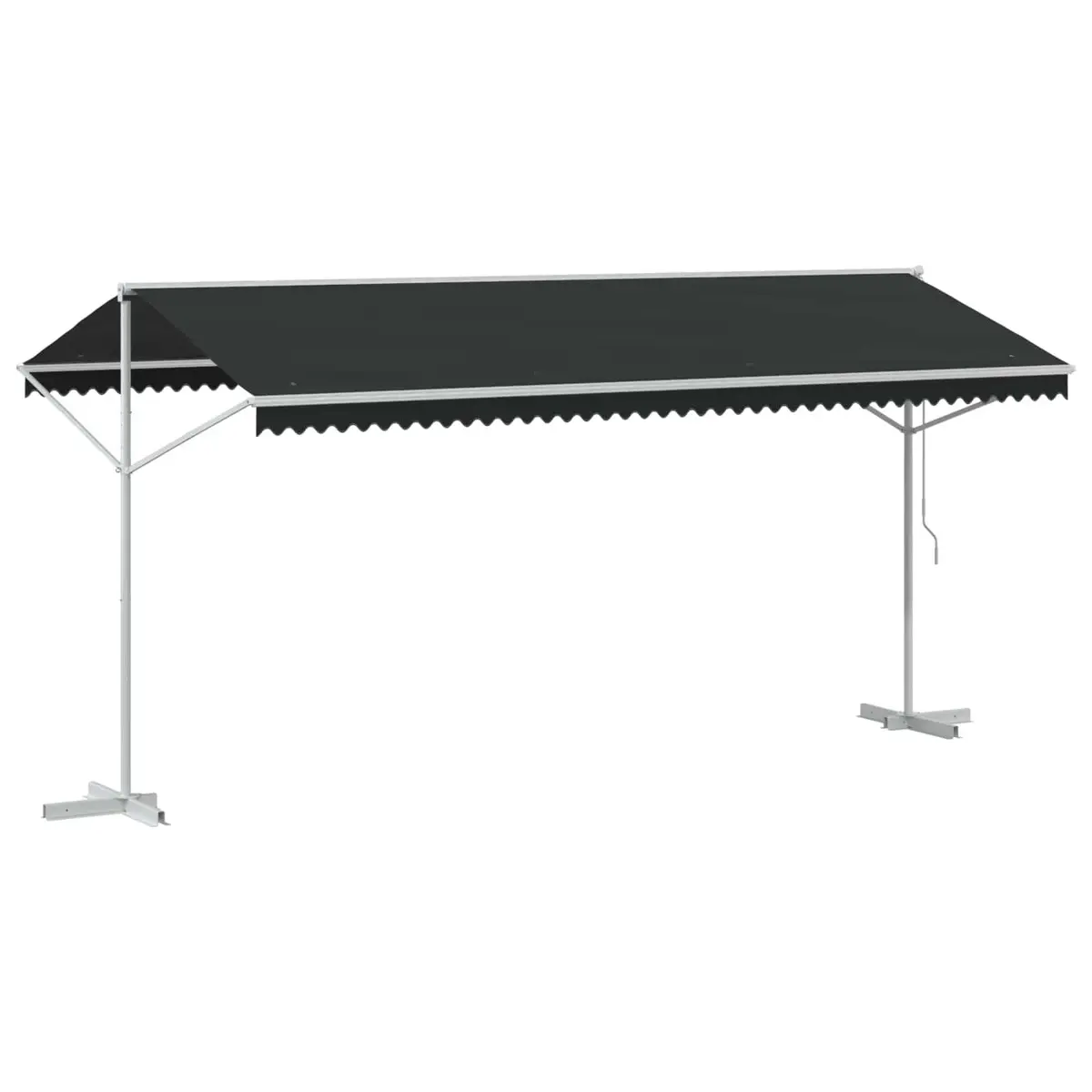 Free Standing Awning Outdoor Patio Garden Shade 5 x 3 m Anthracite Hand Crank