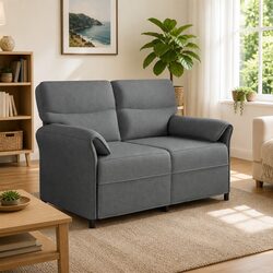 Grey Sofa Modern Contemporary Living Room Furniture Metal Frame Foam Cushions
