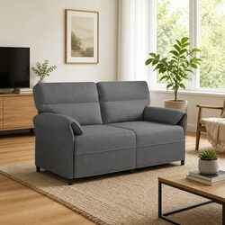 Grey Sofa Specifications: Metal Frame, Foam Cushions