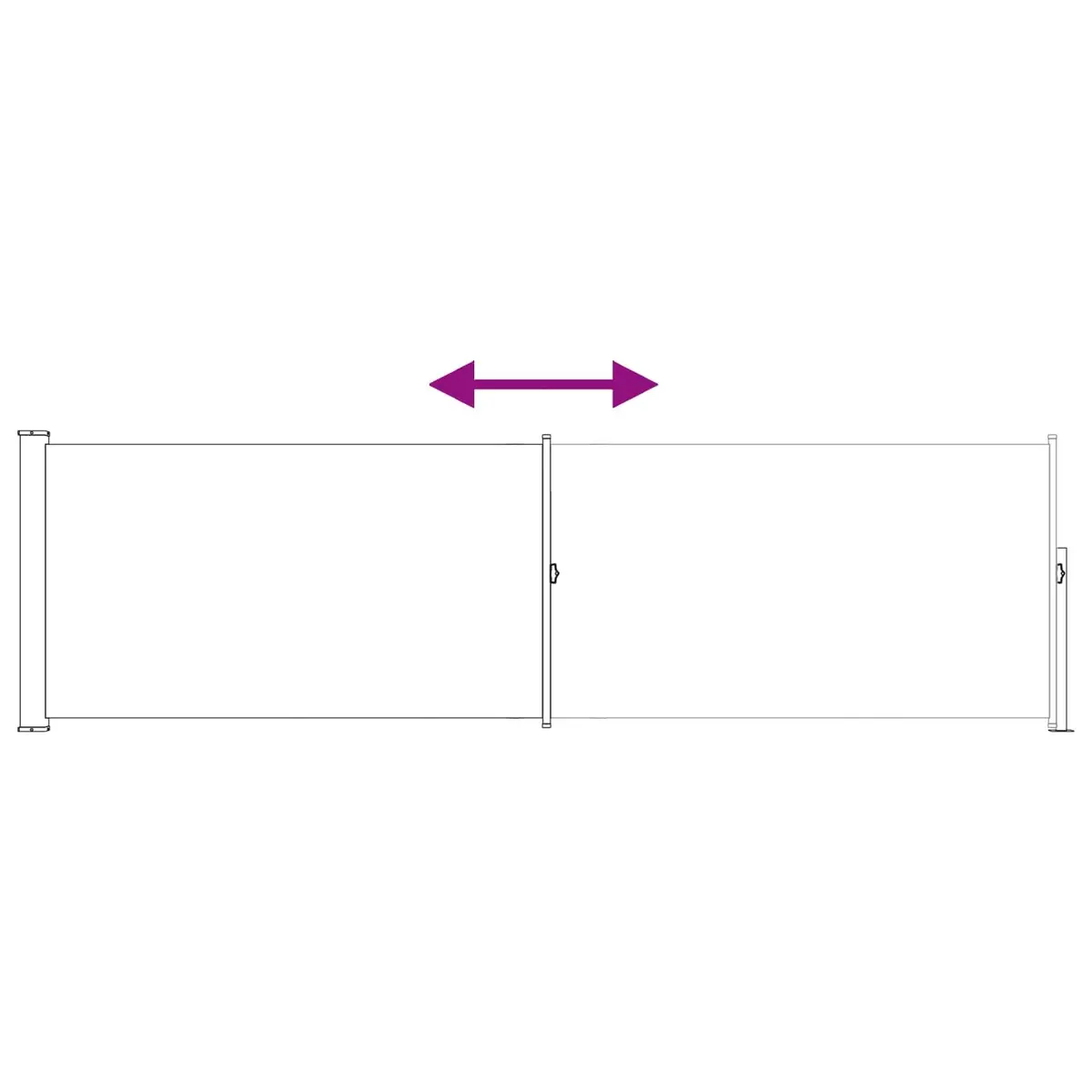 Retractable Side Awning Outdoor Patio Garden Shade Privacy Screen 117 x 500 cm