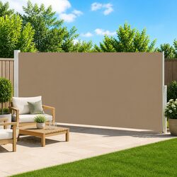Retractable Side Awning Specifications: 200 x 500 cm, Steel Frame