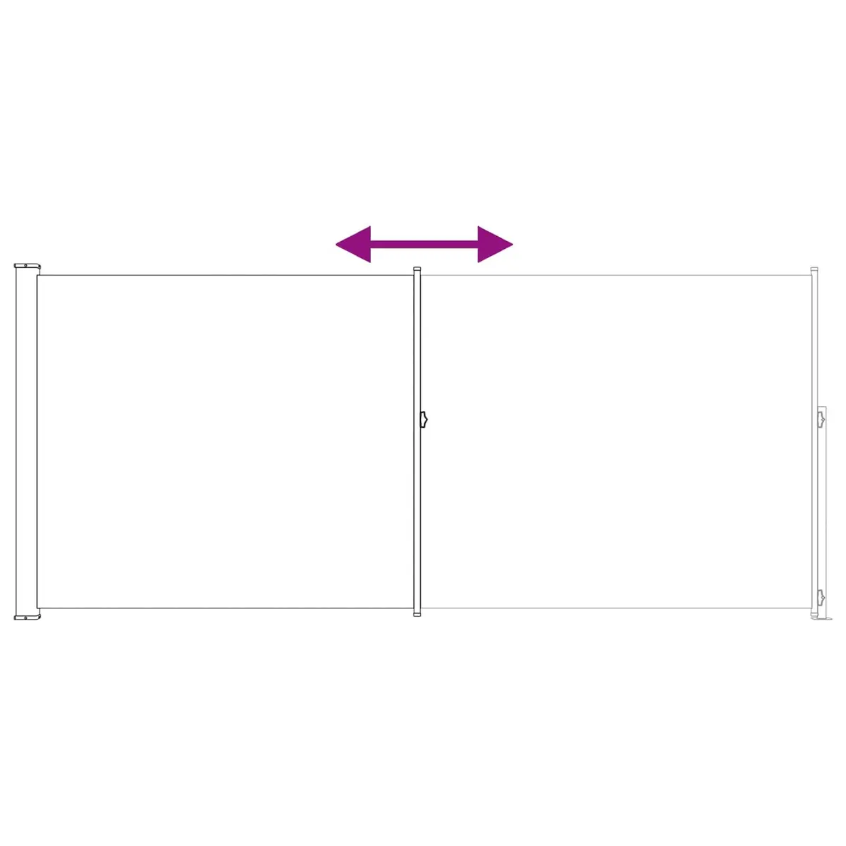 Retractable Side Awning Outdoor Garden Patio 180 x 600 cm
