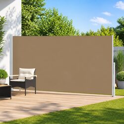 Retractable Side Awning Specifications: 200 x 600 cm Taupe