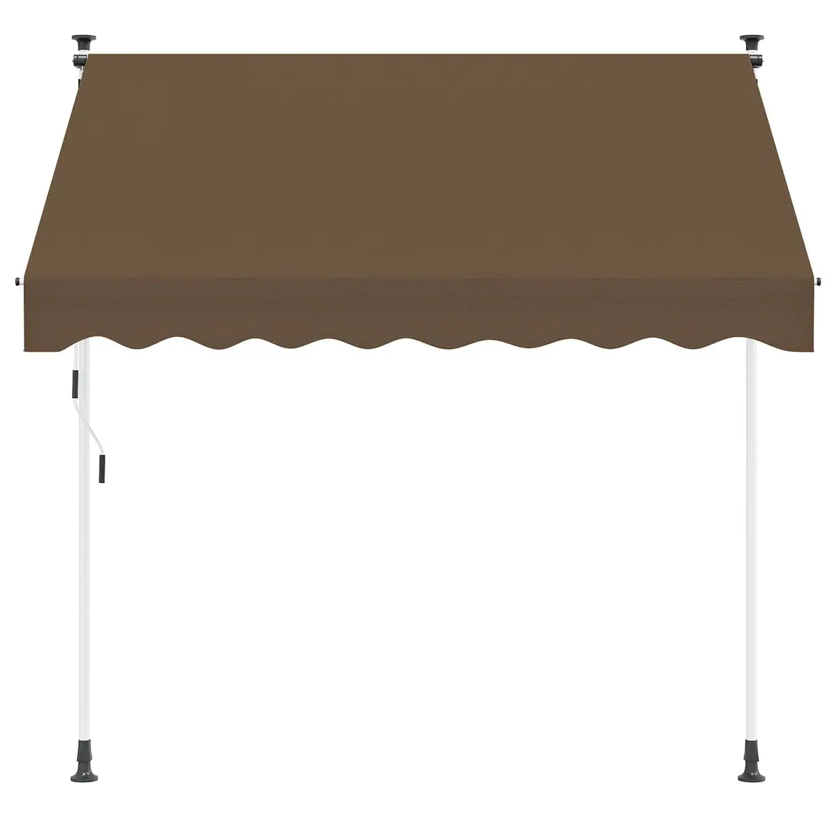 Retractable Awning Shade 350 cm for Outdoor Use Manual Hand Crank Taupe Garden Patio