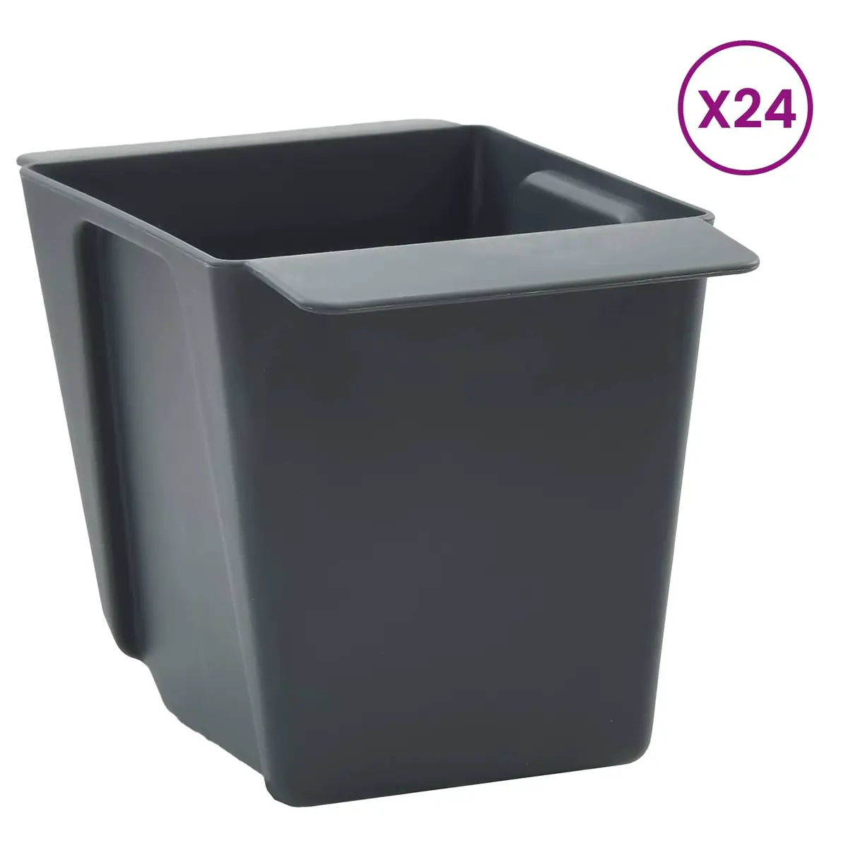 Flower Boxes for Euro Pallets Garden Planter 13.5 x 9 x 9.5 cm Grey 12 Piece