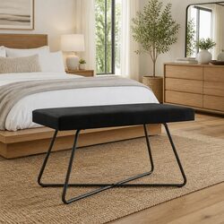 Modern Velvet Bench Dimensions and Features