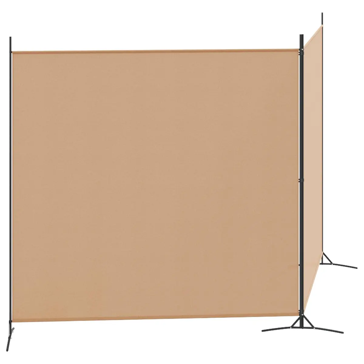 Room Divider Folding Privacy Screen 2-Panel Beige 348 x 180 cm