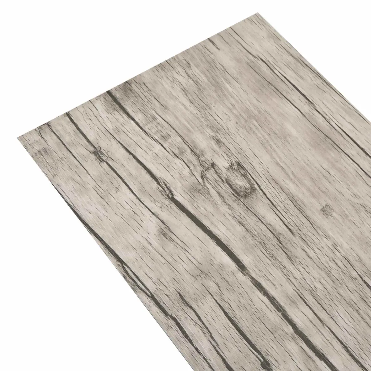 Self-Adhesive PVC Flooring Planks Indoor Grey 18 Pieces