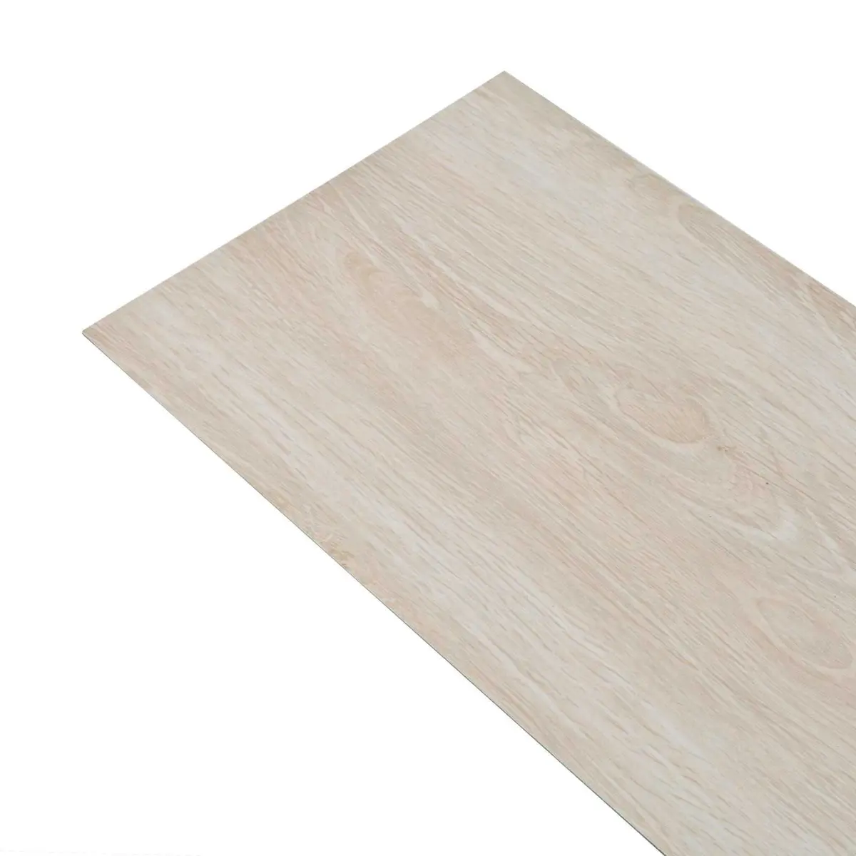 Self-Adhesive PVC Flooring Planks Indoor Use White 18 Pieces