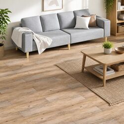 Brown PVC Floor Tiles - 18 Self-Adhesive Planks, 5.26 m²