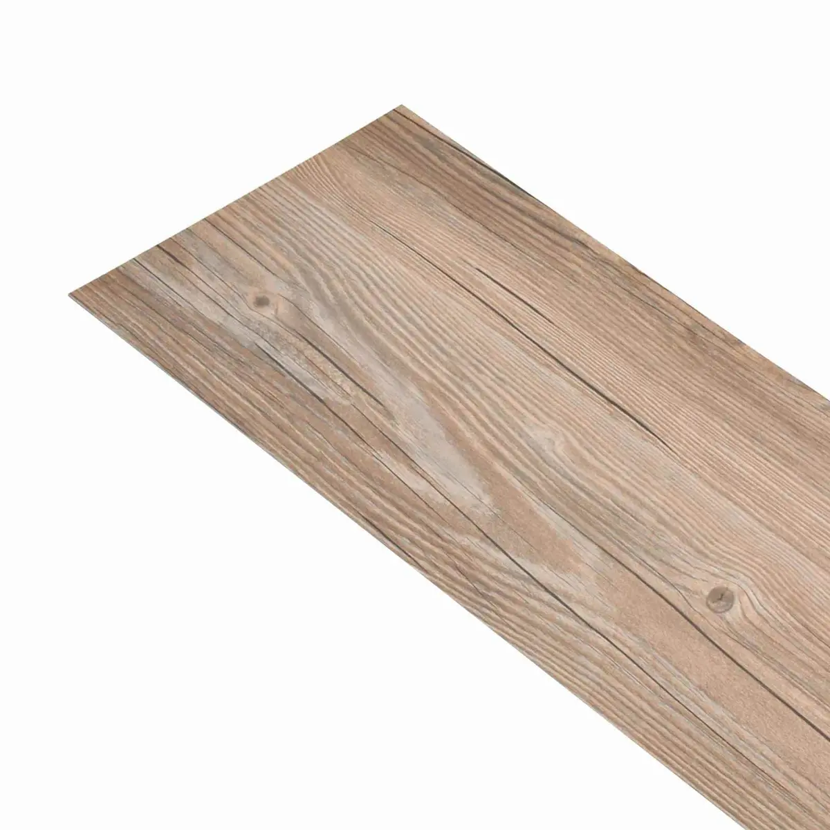 Self-Adhesive PVC Flooring Planks Indoor Use Brown 18 Piece