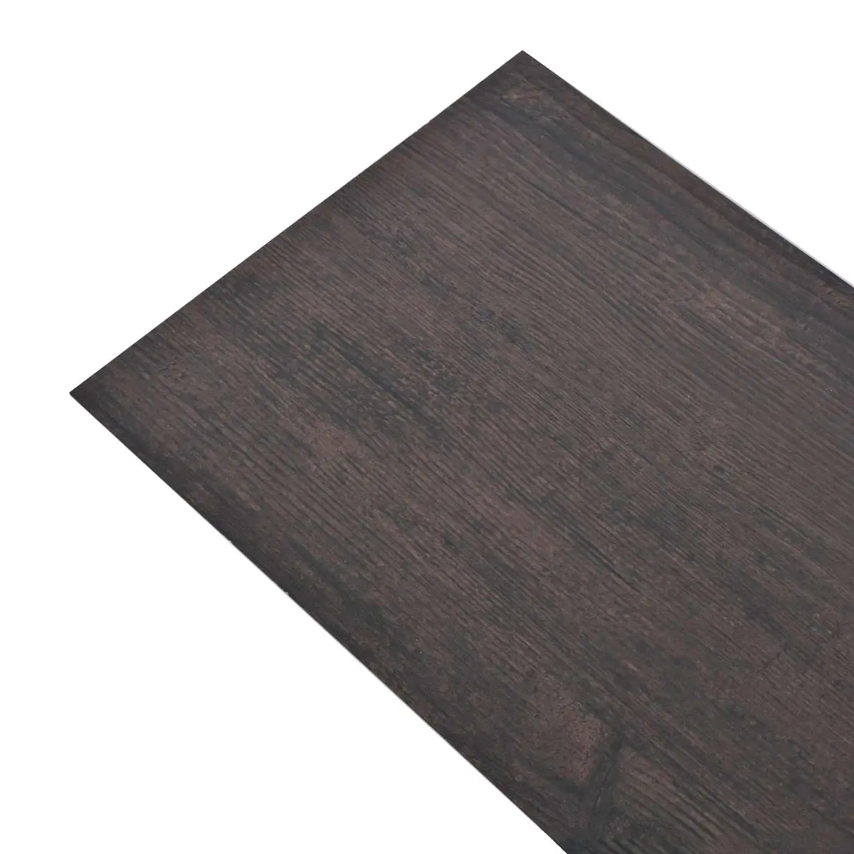 Self-Adhesive PVC Flooring Planks Indoor Home Dark Grey 18 Pieces