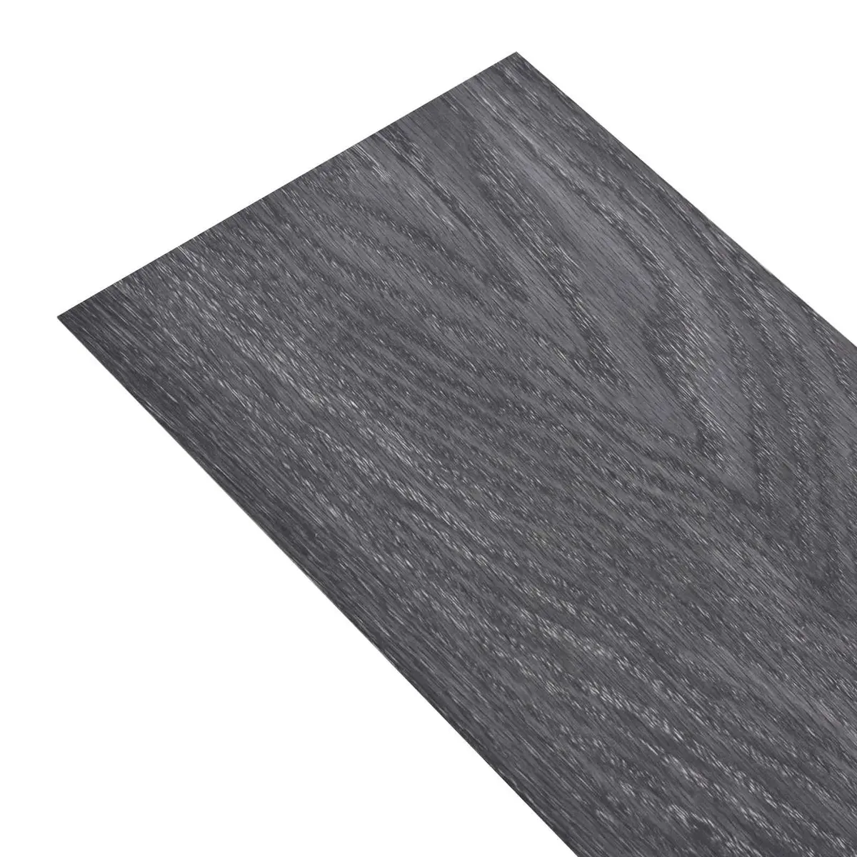 Self-Adhesive PVC Flooring Planks Indoor Use Black White 36 Pieces