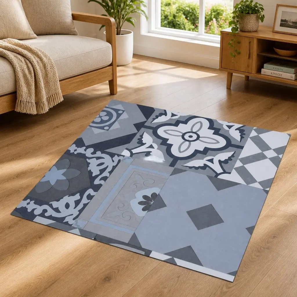 Self-Adhesive Flooring Planks Indoor 30.5 x 30.5 cm Wood Look Vinyl Floor Tiles