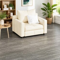 PVC Flooring Planks, 18 pcs Dark Grey, 2.51 m² Coverage