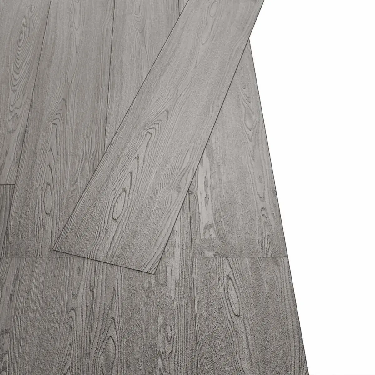 PVC Flooring Planks, 18 pcs Dark Grey, 2.51 m² Coverage