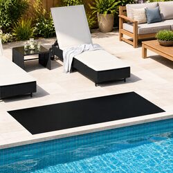 Rubber Floor Mat Black Outdoor Garden Patio Durable Heavy Duty Flexible 1x2m
