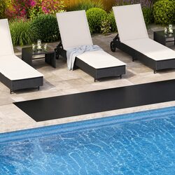 3mm Thick Black Rubber Floor Mat - 1 x 5m Dimensions