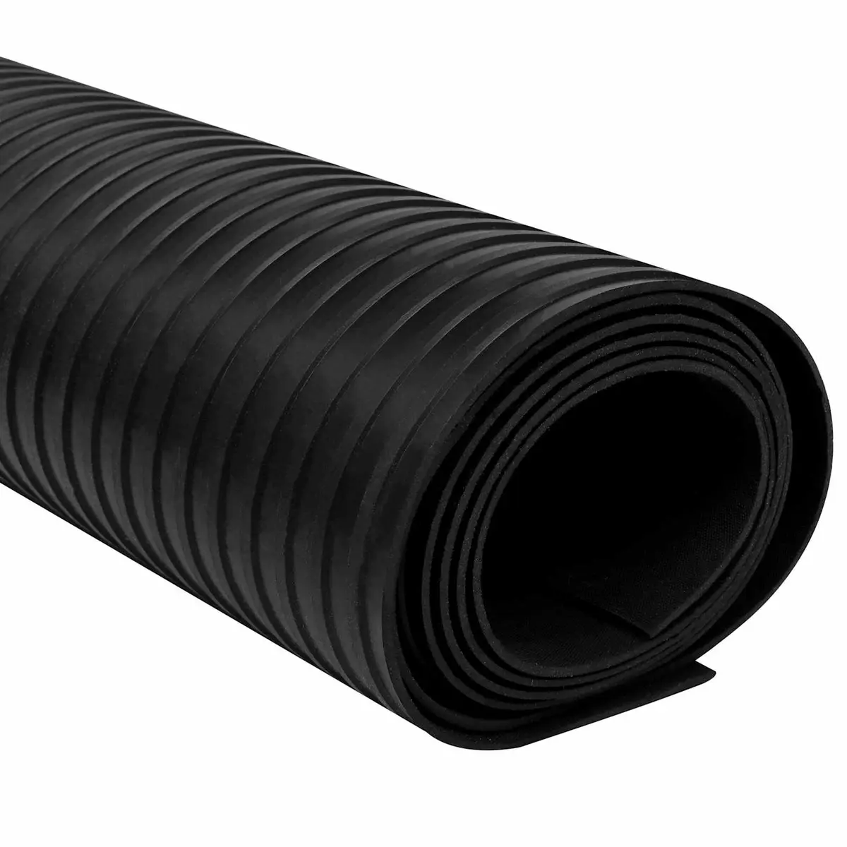 Outdoor Rubber Floor Mat Garden Patio 1 x 2 m Black Durable Heavy-Duty