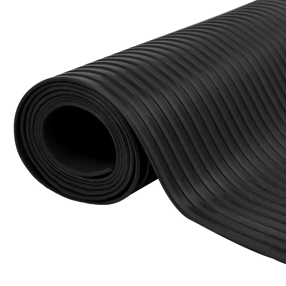 Rubber Floor Mat Black Outdoor Garden Patio Durable Heavy Duty Protective 1x5m
