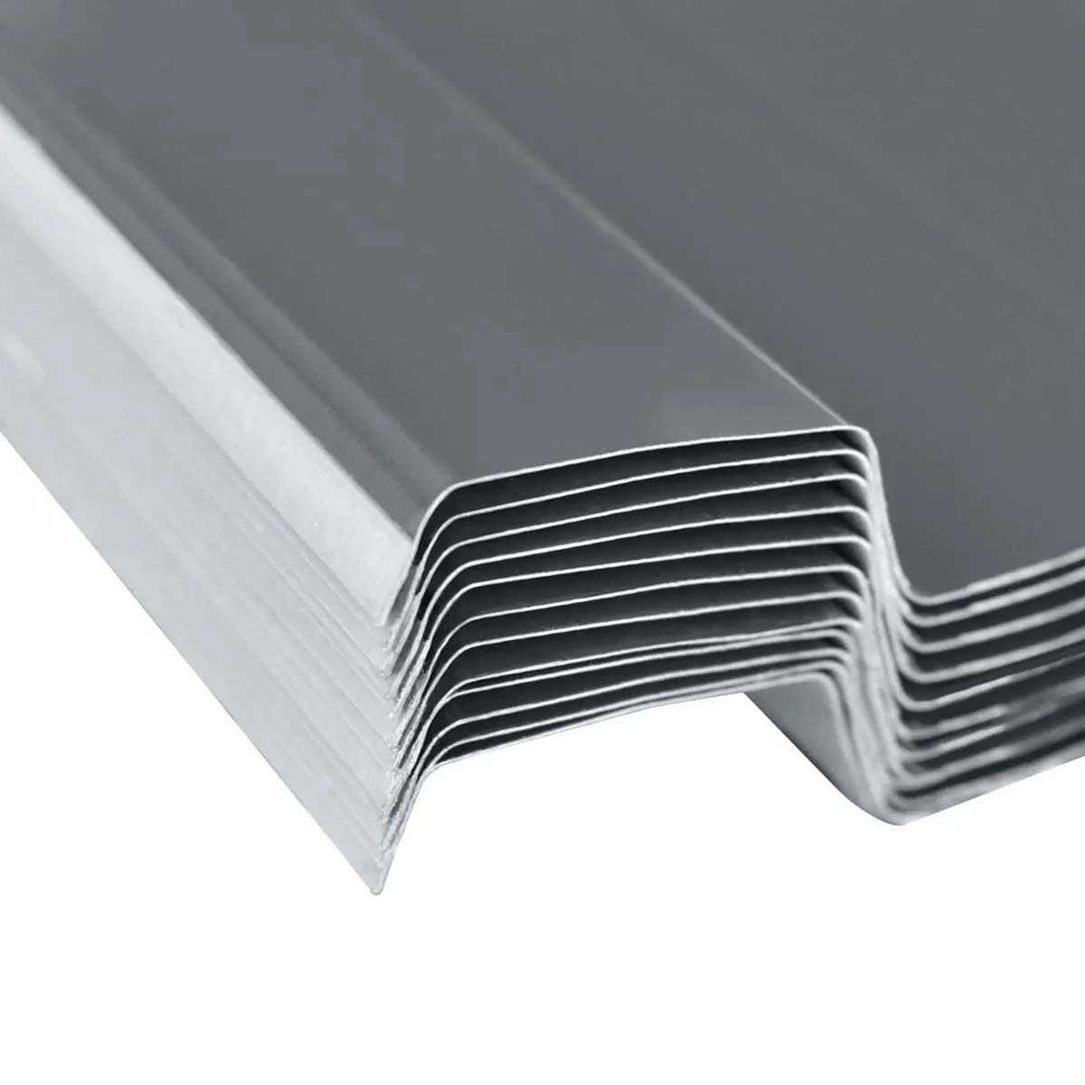 Roof Panel for Temporary Structures 12 Piece Grey 129 x 45 cm Galvanised Steel Sheets Corrugated