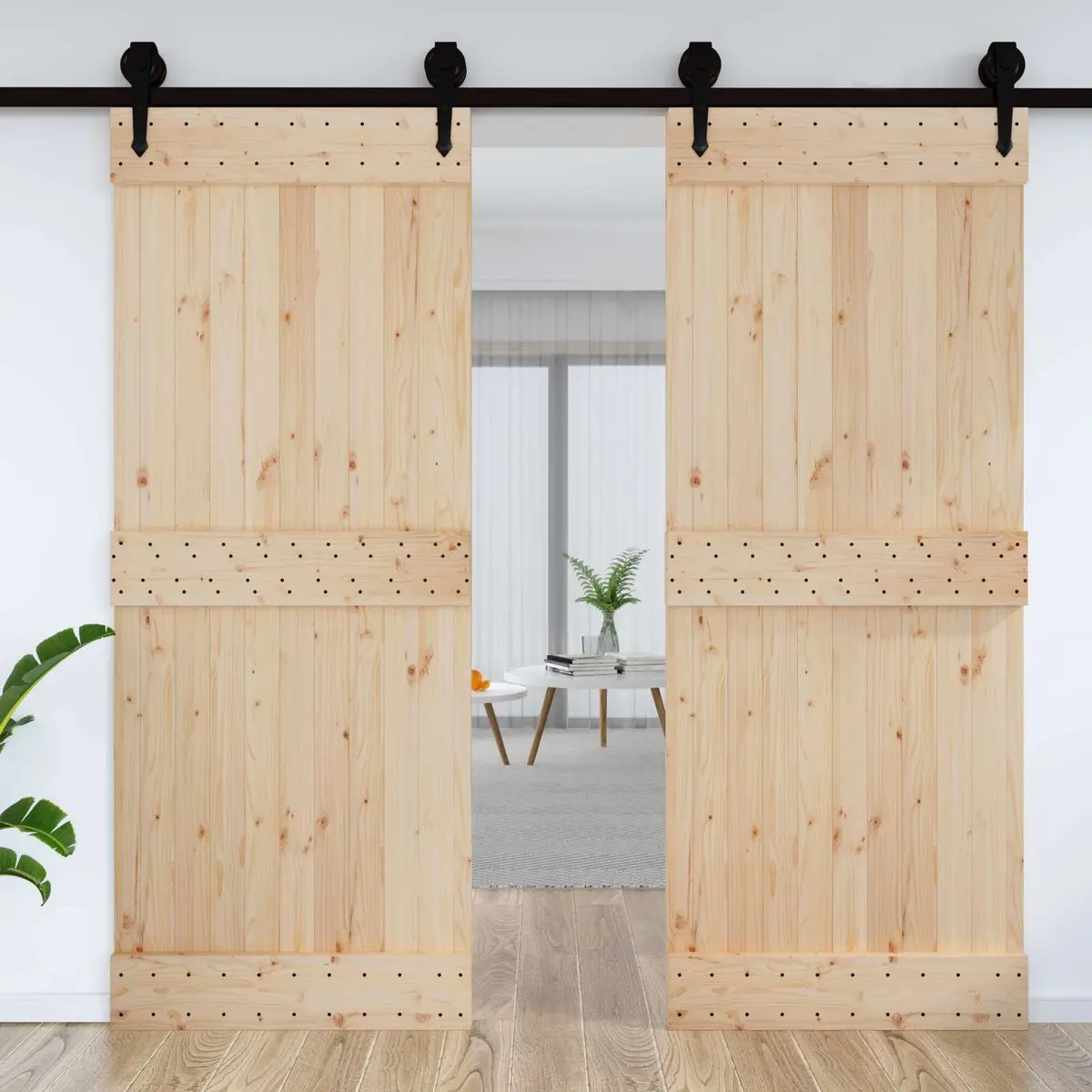 Solid Pine Wood Interior Door 90 x 210 cm