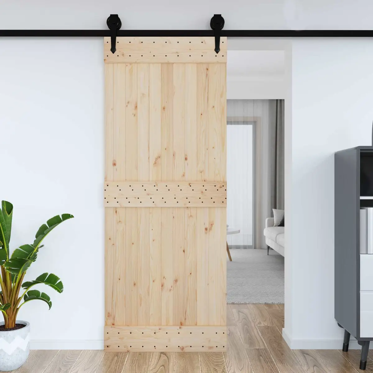 Solid Pine Wood Interior Door 90 x 210 cm