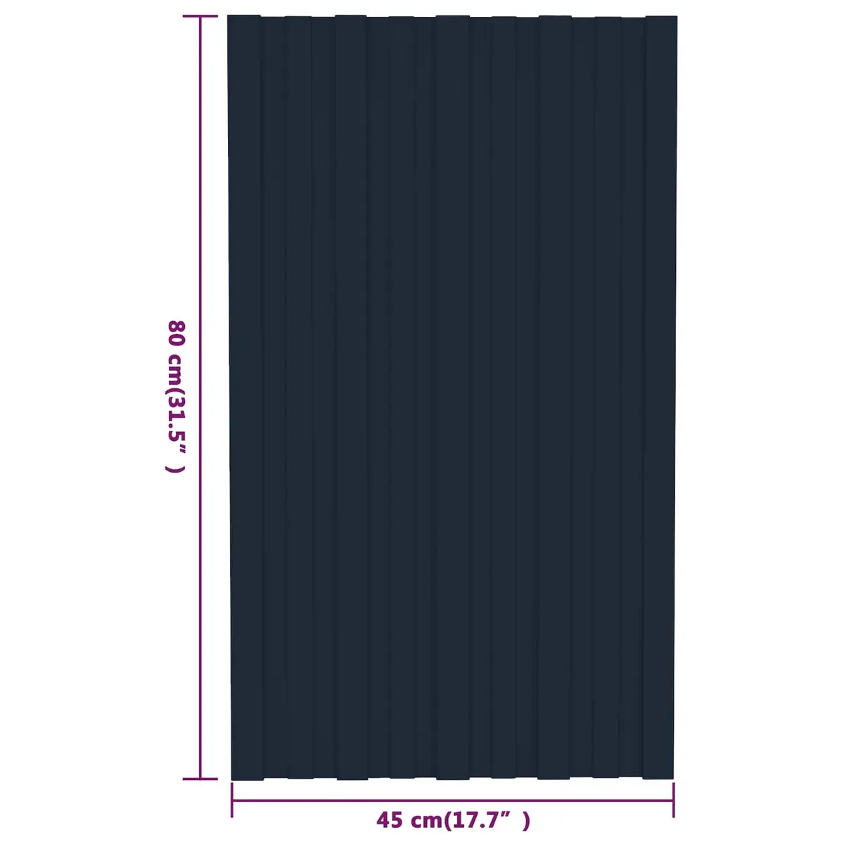Roof Panel 12 Pieces Anthracite 80 x 45 cm Galvanised Steel Rectangular Sheets