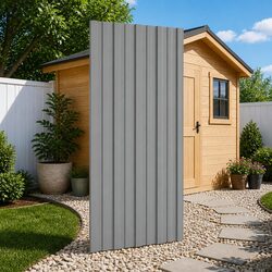 Roof Panels - 12 pcs Galvanized Steel - 100 x 45 cm